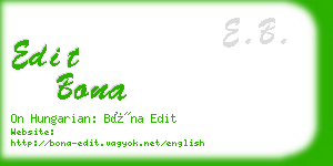 edit bona business card